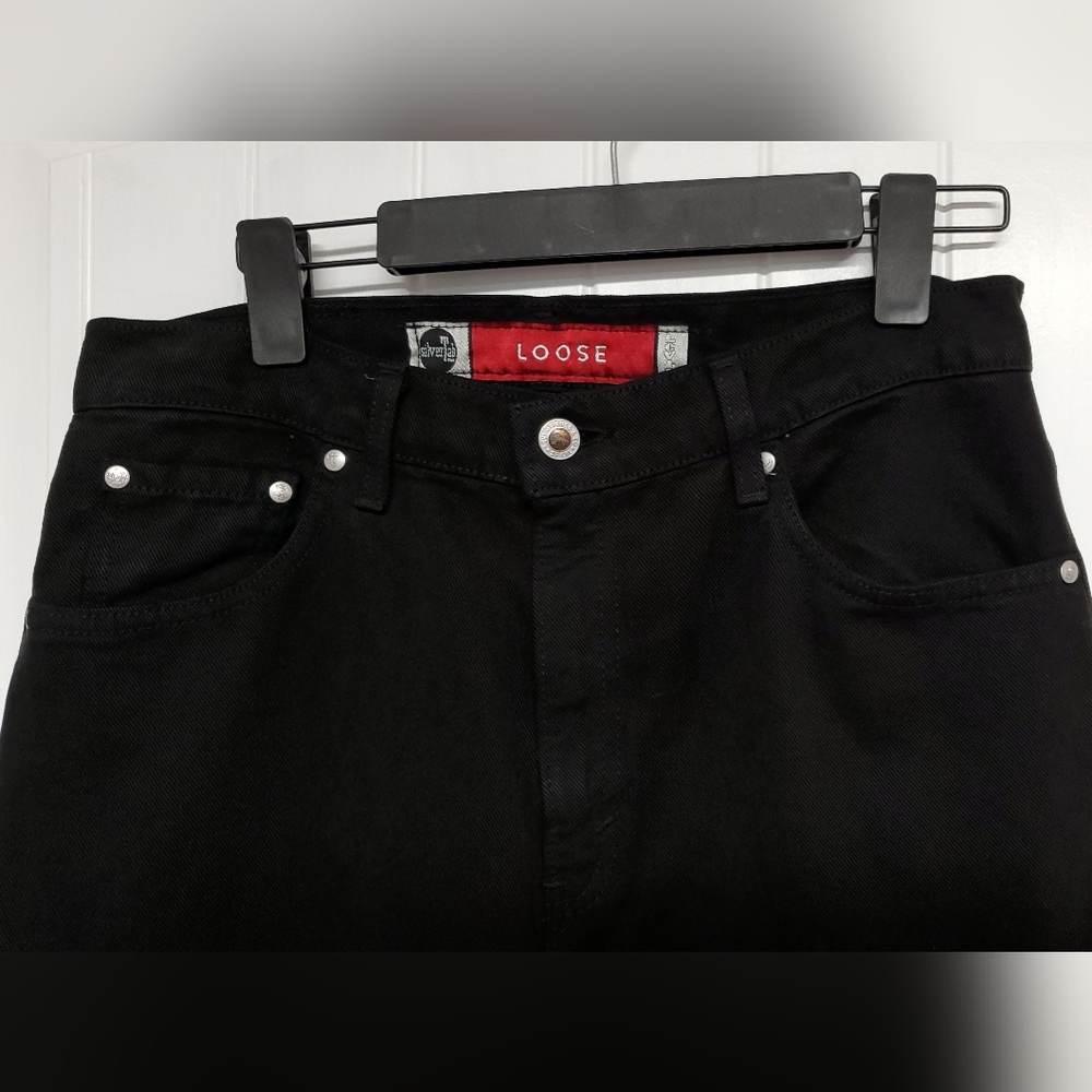 LEVI'S SilverTab Loose Jeans Black Size 10 Reg